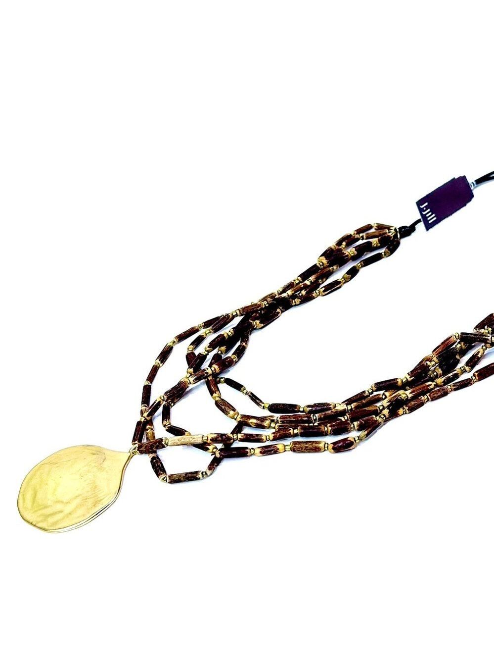 J. Jill Statement Gold Pendant Charm Necklace NWT - Picture 5 of 7